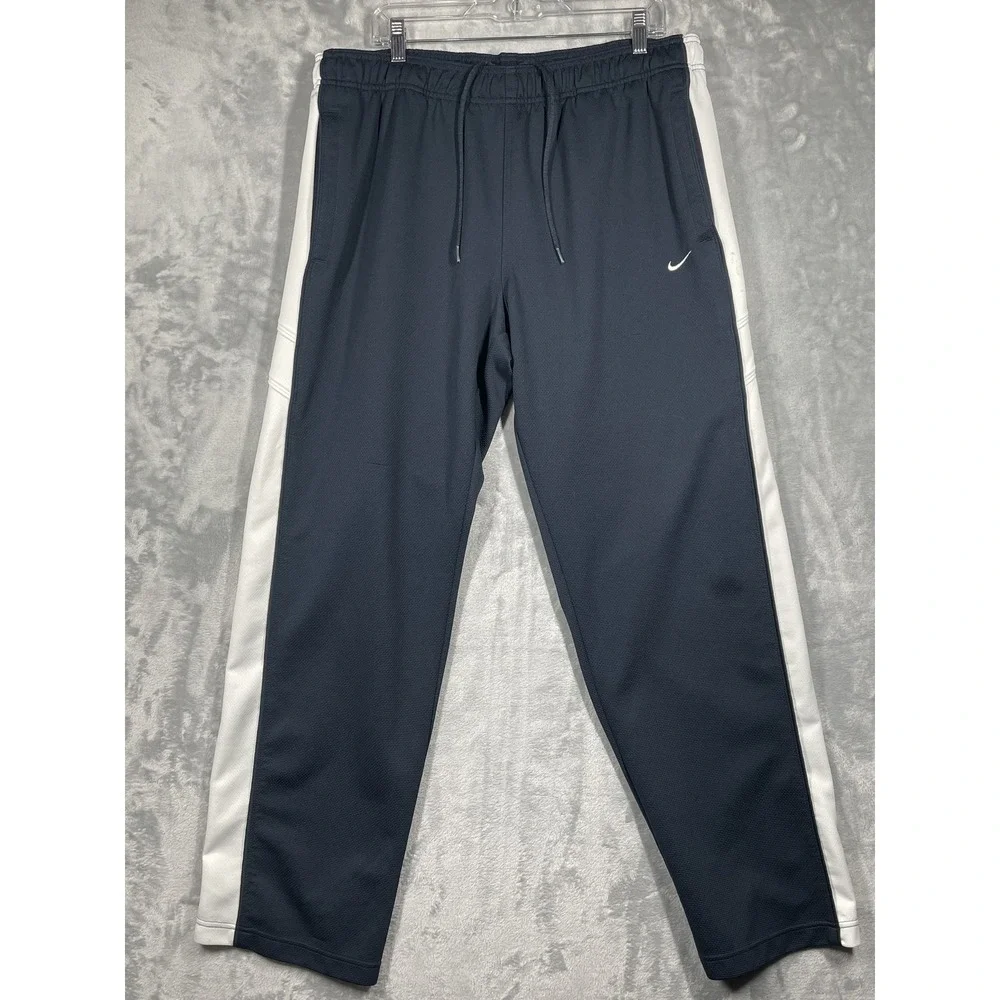 Nike The Athletic Dept Mens XXL Navy Blue White Stripe Track Pants Y2K